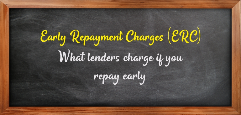 Early repayment charges (ERC) explained on chalkboard – understanding mortgage exit fees and lender penalties for repaying early.