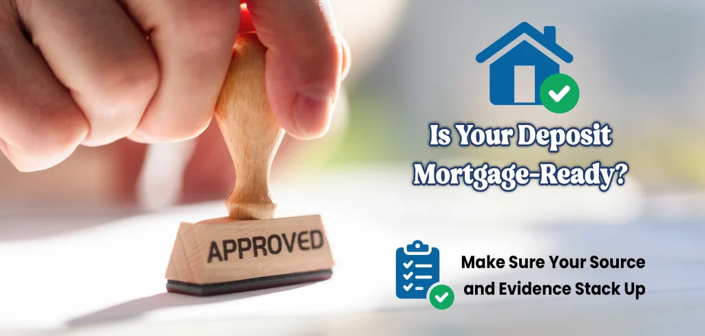 Is your deposit mortgage-ready? A guide to mortgage deposit sources, lender checks, and evidence requirements.